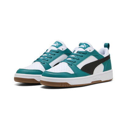 Scarpe puma rebound v6 low - 392328-60 bianco verde gum