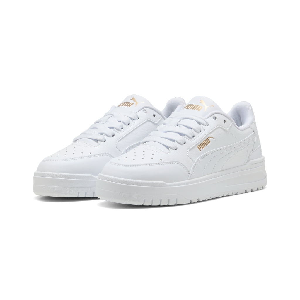 Scarpe puma shuffle downtown lo jr - 403739-01 bianco oro