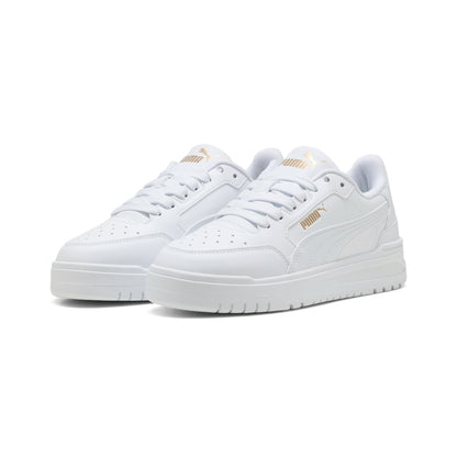 Scarpe puma shuffle downtown lo jr - 403739-01 bianco oro