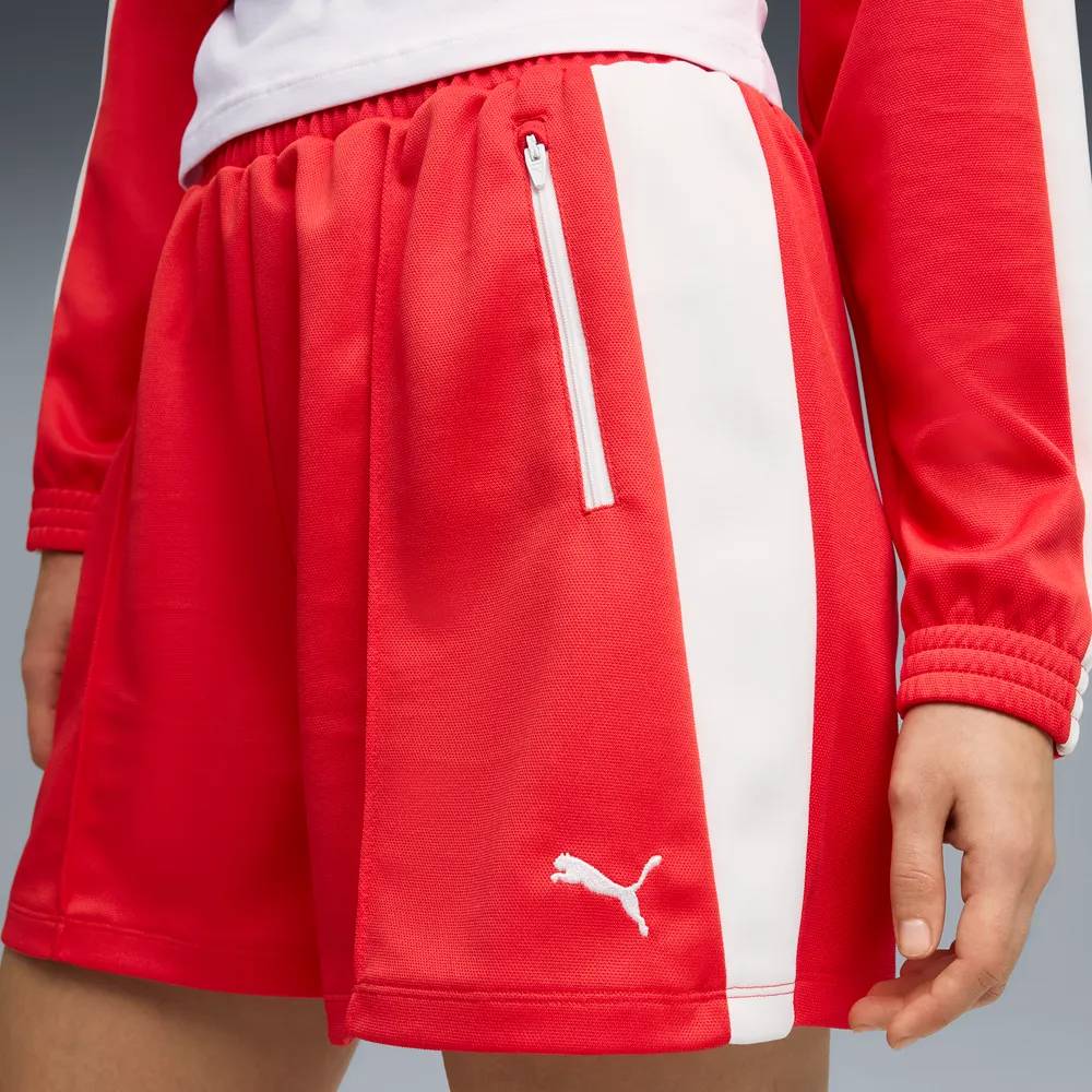 Pantaloncini puma t7 shorts - 634620-11 rosso bianco