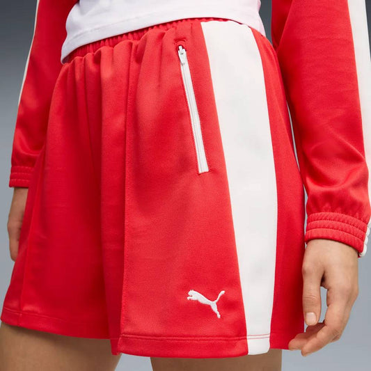 Pantaloncini puma t7 shorts - 634620-11 rosso bianco