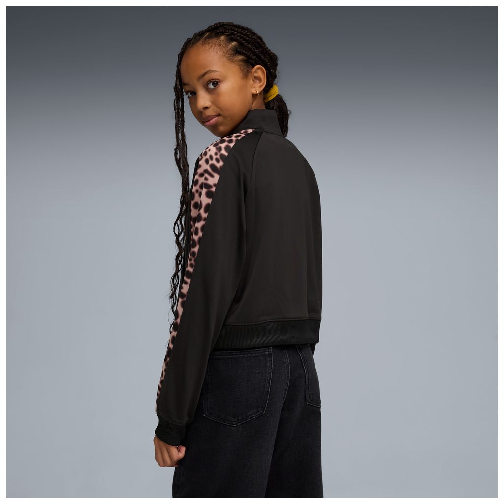 Giacca puma t7 animal track jacket - 635369-01 nero leopardato