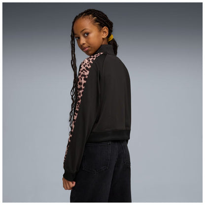 Giacca puma t7 animal track jacket - 635369-01 nero leopardato