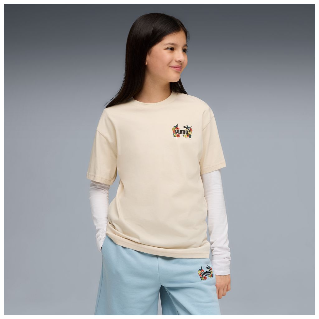 T-shirt puma mid90s relaxed graphic tee g - 691729-87 panna fiori