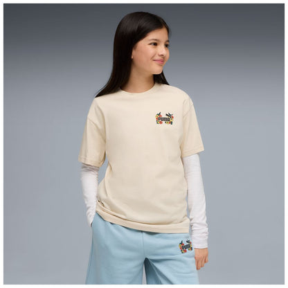 T-shirt puma mid90s relaxed graphic tee g - 691729-87 panna fiori