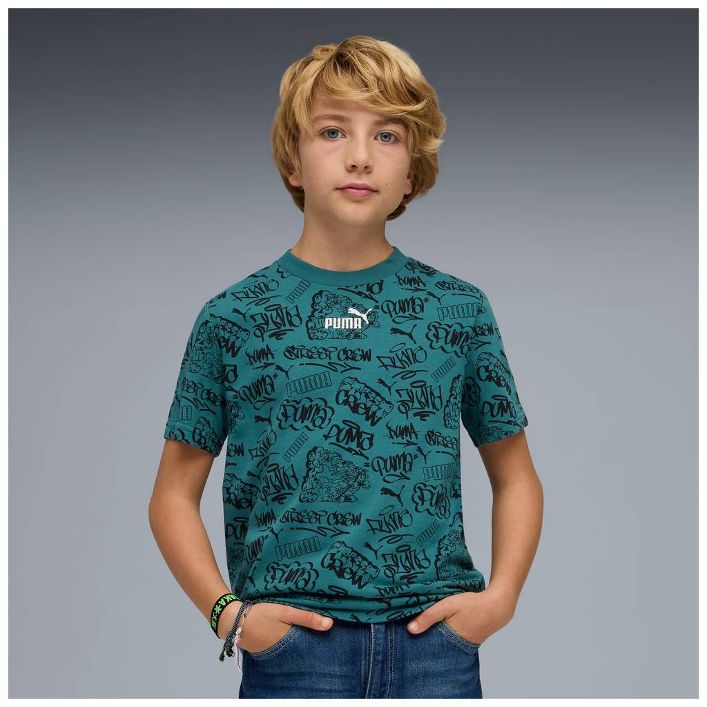 T-shirt puma mid 90s aop tee - 691749-41 verde ottanio graffiti