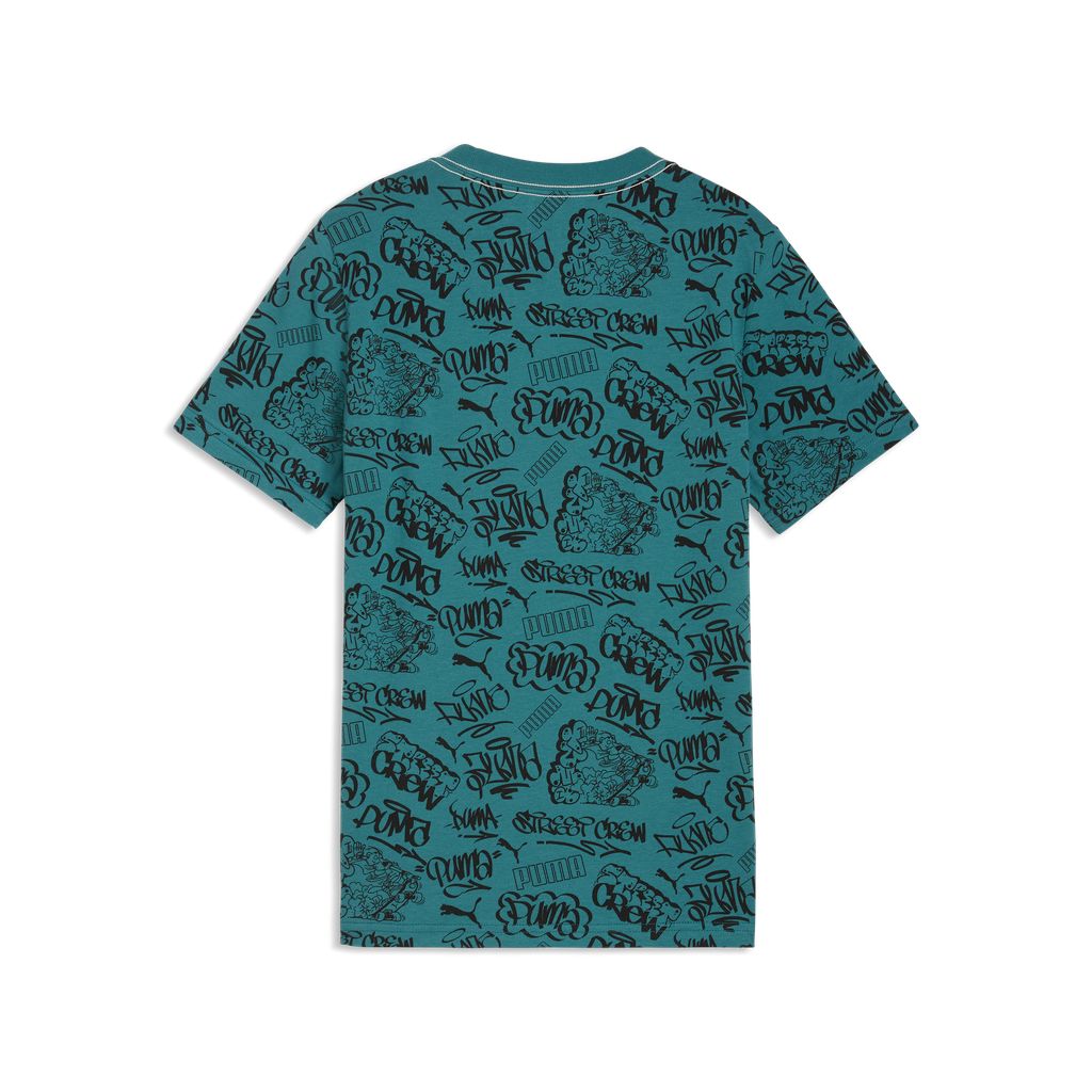 T-shirt puma mid 90s aop tee - 691749-41 verde ottanio graffiti