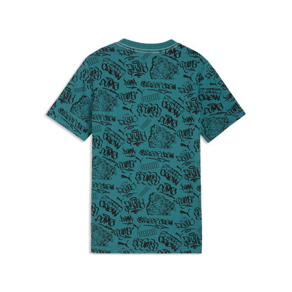 T-shirt puma mid 90s aop tee - 691749-41 verde ottanio graffiti