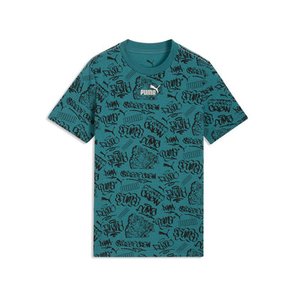 T-shirt puma mid 90s aop tee - 691749-41 verde ottanio graffiti