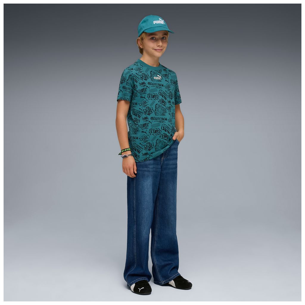 T-shirt puma mid 90s aop tee - 691749-41 verde ottanio graffiti