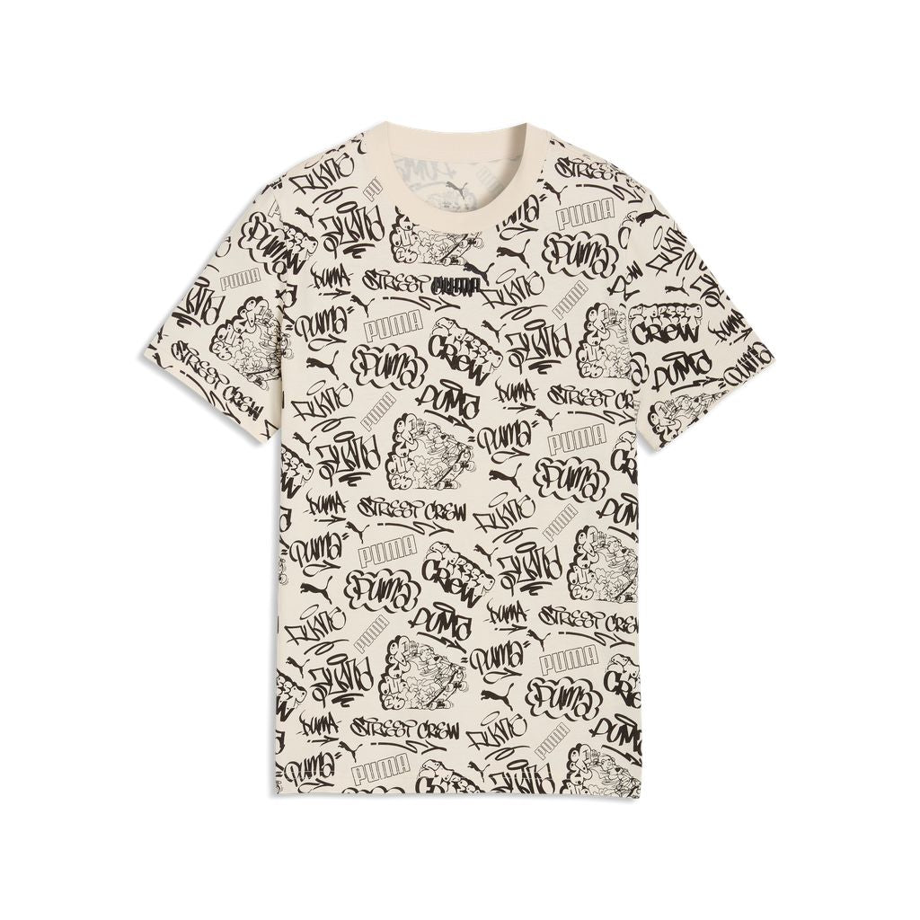 T-shirt puma mid90s aop tee - 691749-87 panna graffiti