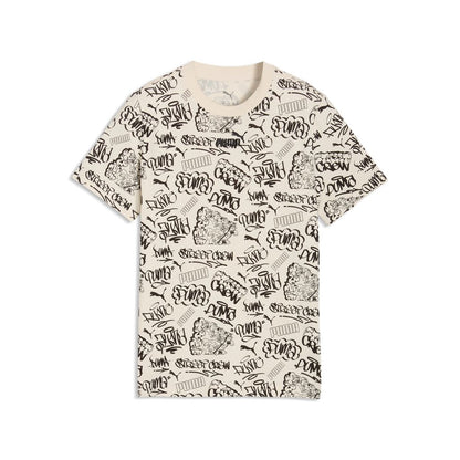 T-shirt puma mid90s aop tee - 691749-87 panna graffiti