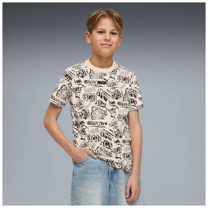 T-shirt puma mid90s aop tee - 691749-87 panna graffiti