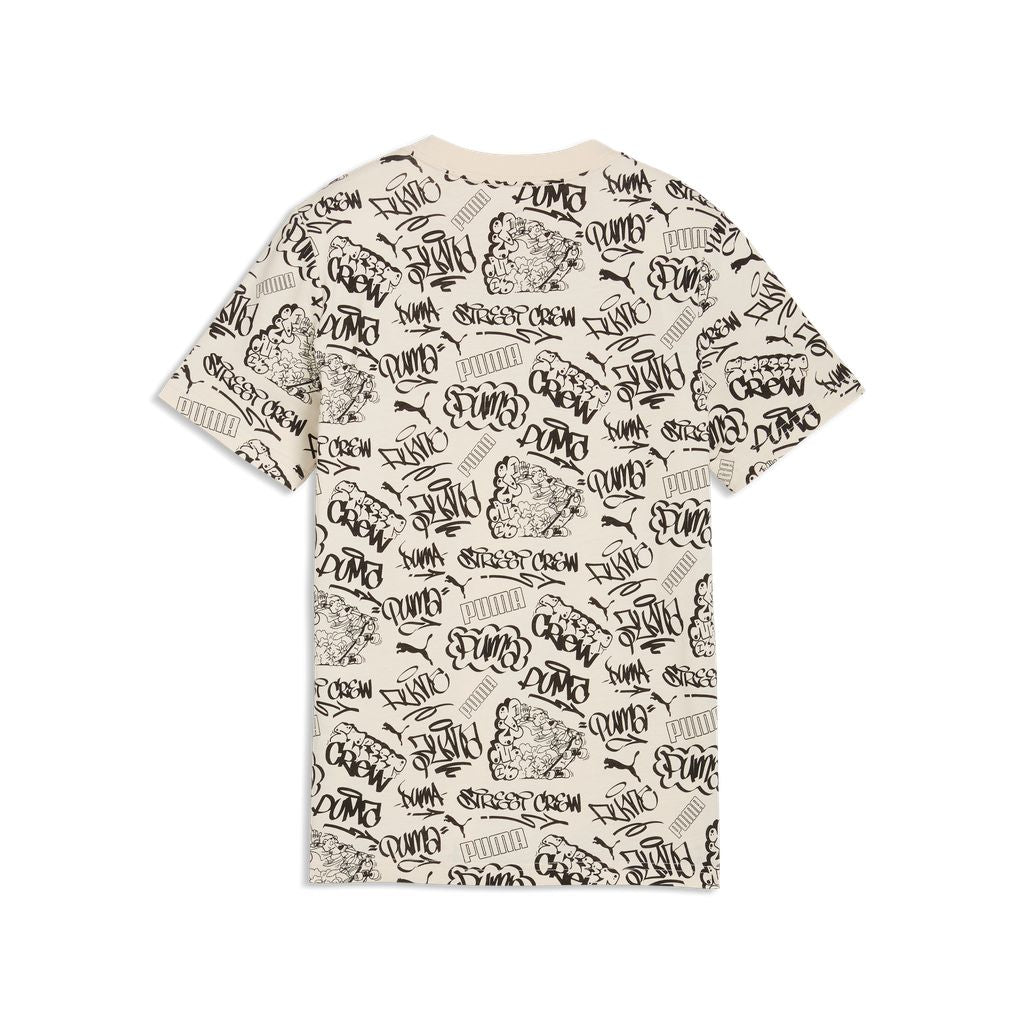 T-shirt puma mid90s aop tee - 691749-87 panna graffiti