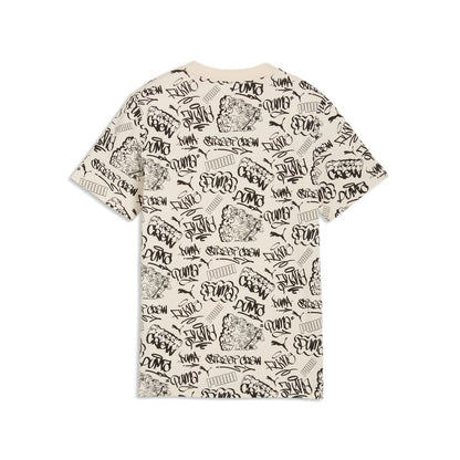 T-shirt puma mid90s aop tee - 691749-87 panna graffiti