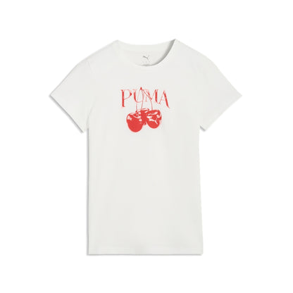 T-shirt puma graphics cherry tee - 691911-02 bianco ciliegie