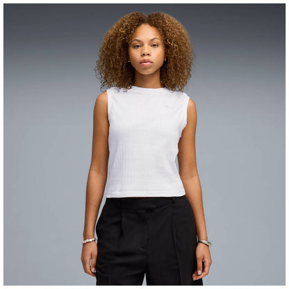 Canotta puma her tank - 691893-02 bianco panna