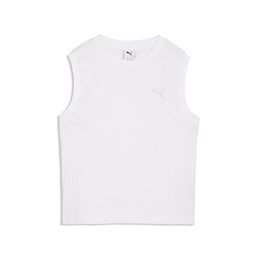 Canotta puma her tank - 691893-02 bianco panna