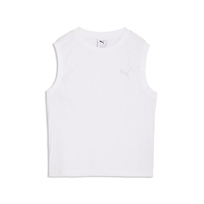 Canotta puma her tank - 691893-02 bianco panna