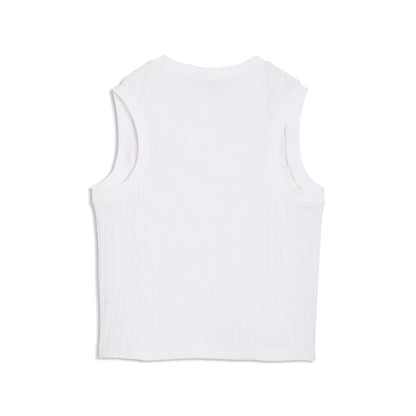 Canotta puma her tank - 691893-02 bianco panna
