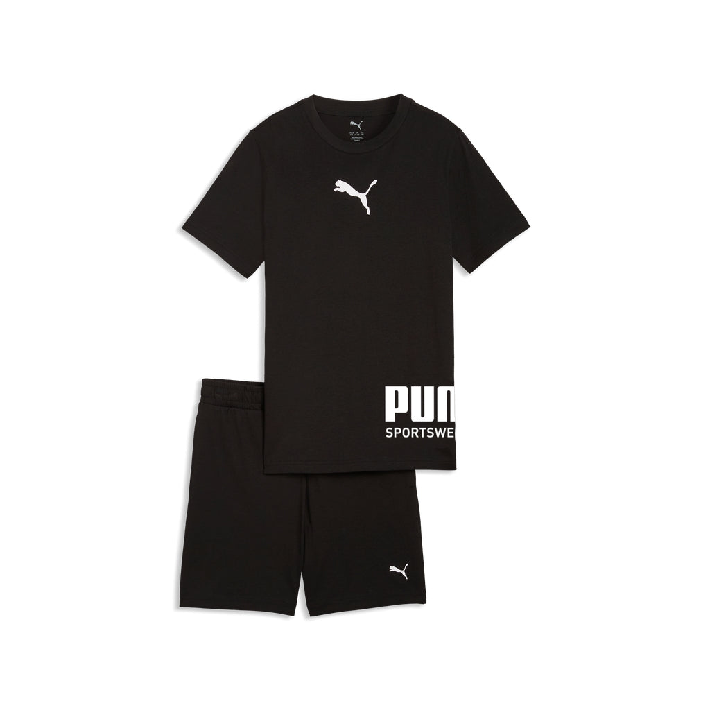Completo puma sport tee set - 693335-01 nero bianco