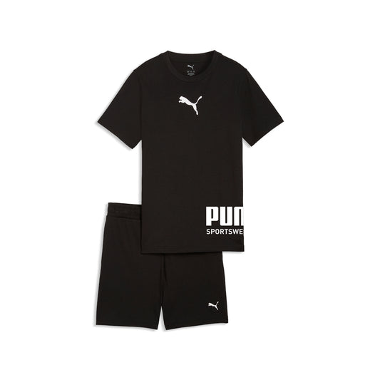 Completo puma sport tee set - 693335-01 nero bianco
