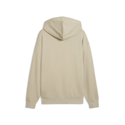 Felpa con cappuccio puma wardrobe ess relaxed hoodie - beige fango FRENCH TERRY