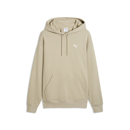 Felpa con cappuccio puma wardrobe ess relaxed hoodie - beige fango FRENCH TERRY