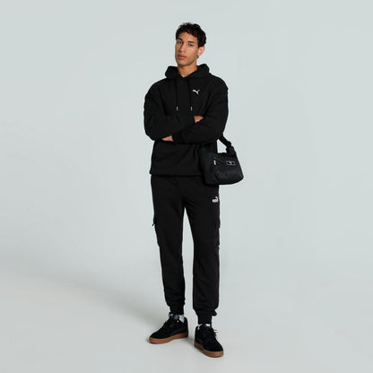 Felpa con cappuccio puma wardrobe ess relaxed hoodie - nero FRENCH TERRY