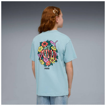 T-shirt puma mid90s relaxed graphic tee g - 691729-47 azzurro fiori
