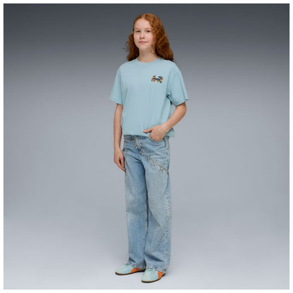 T-shirt puma mid90s relaxed graphic tee g - 691729-47 azzurro fiori