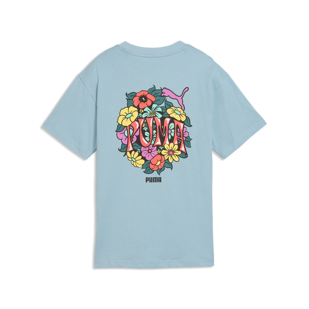 T-shirt puma mid90s relaxed graphic tee g - 691729-47 azzurro fiori