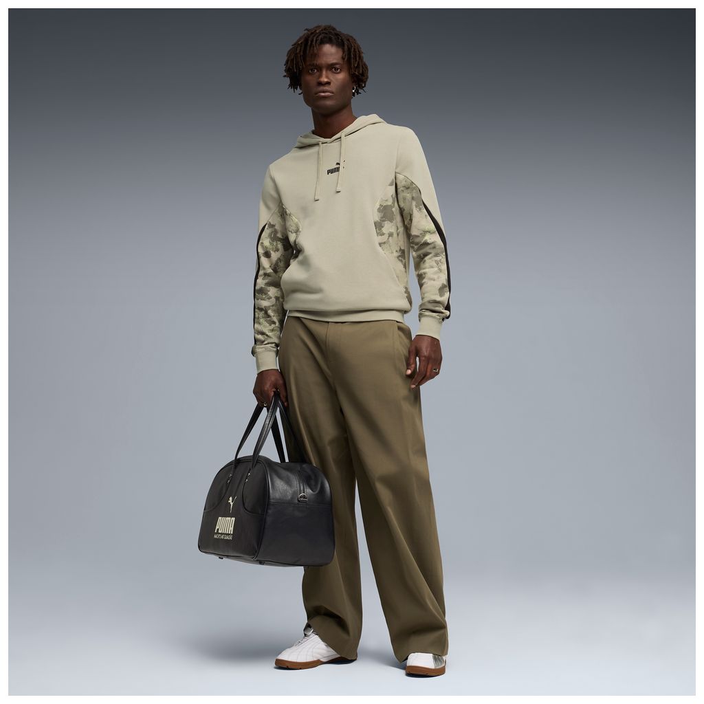 Felpa con cappuccio puma camo hoodie tr - beige fango mimetica