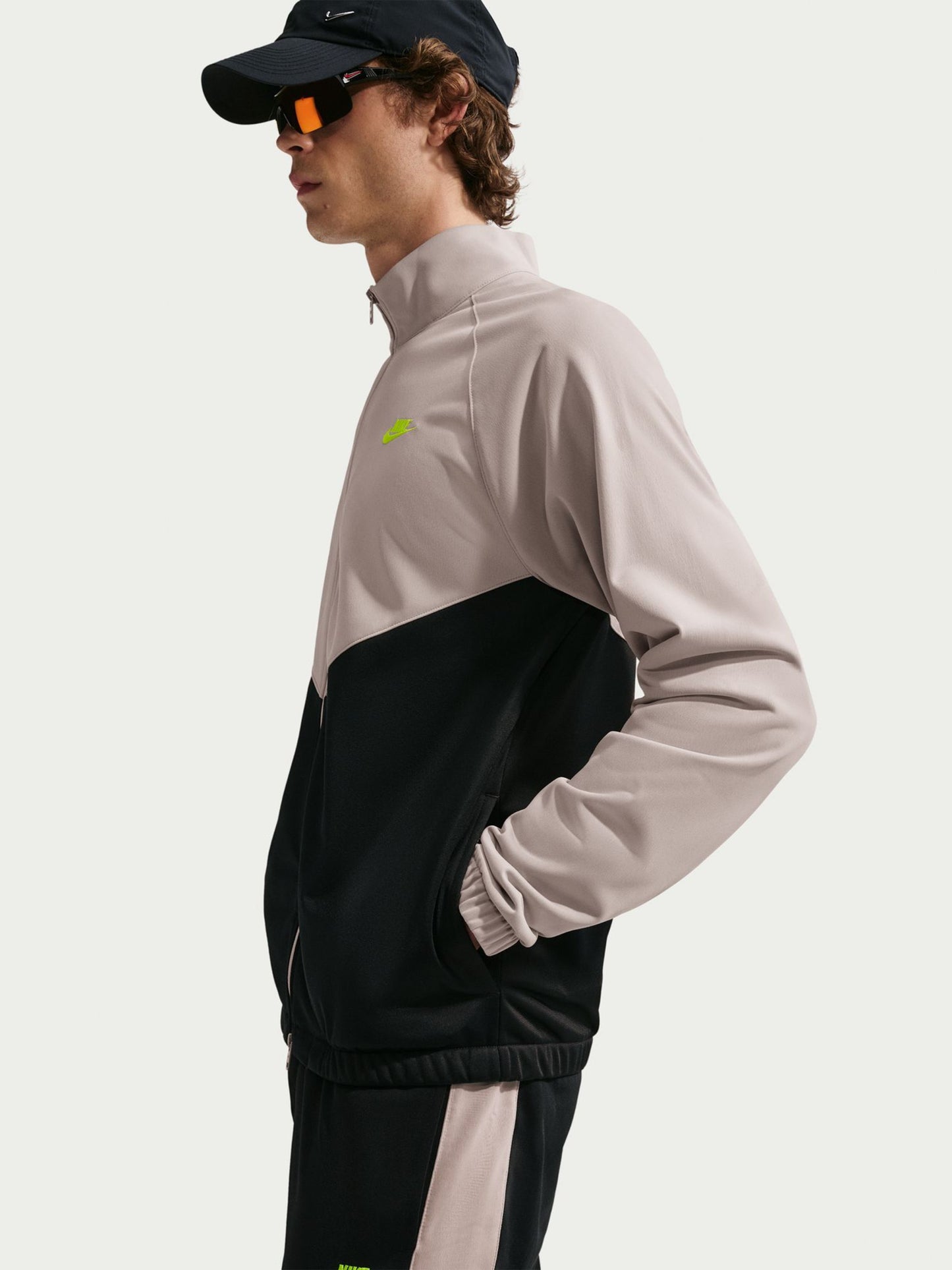 Tuta nike sportswear windrunner m nk wr pk trk suit - if1623-011 beige fango nero