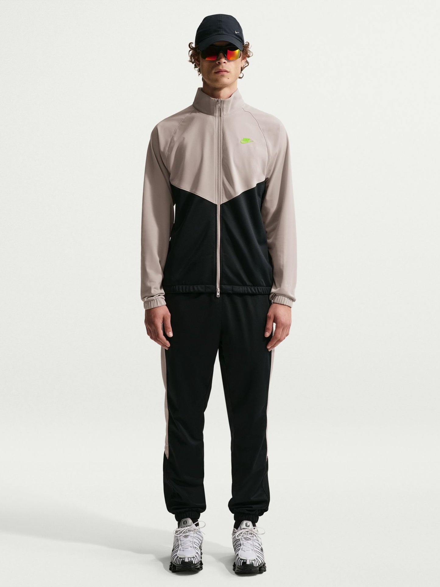 Tuta nike sportswear windrunner m nk wr pk trk suit - if1623-011 beige fango nero