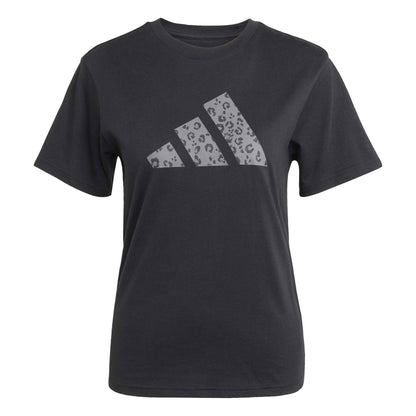 T-shirt adidas w animal t black - jv8536 nero zebrato