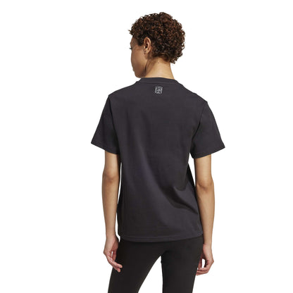 T-shirt adidas w animal t black - jv8536 nero zebrato