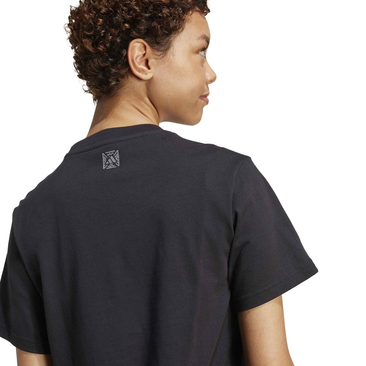 T-shirt adidas w animal t black - jv8536 nero zebrato