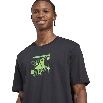 T-shirt Adidas M Retro T Black - JM6394 Nero Bianco | Look Iconico