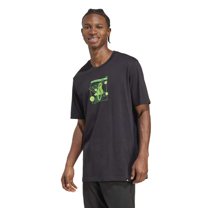 T-shirt Adidas M Retro T Black - JM6394 Nero Bianco | Look Iconico