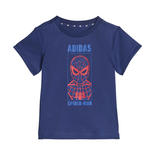 Completo Estivo Adidas Marvel Spider-Man Bimbo - JZ7676 Blu Navy | Set T-shirt e Shorts
