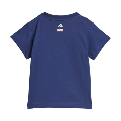 Completo Estivo Adidas Marvel Spider-Man Bimbo - JZ7676 Blu Navy | Set T-shirt e Shorts