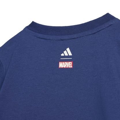 Completo Estivo Adidas Marvel Spider-Man Bimbo - JZ7676 Blu Navy | Set T-shirt e Shorts