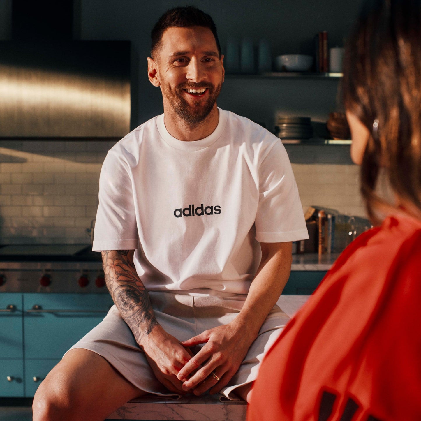 T-shirt Adidas M Lin SJ T White - JE9000 Bianco Nero | Stile Essenziale