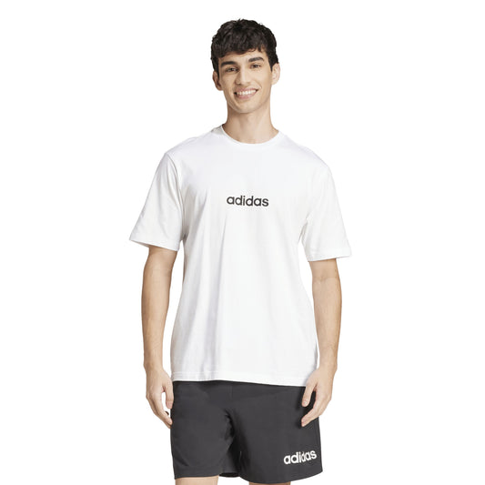T-shirt Adidas M Lin SJ T White - JE9000 Bianco Nero | Stile Essenziale