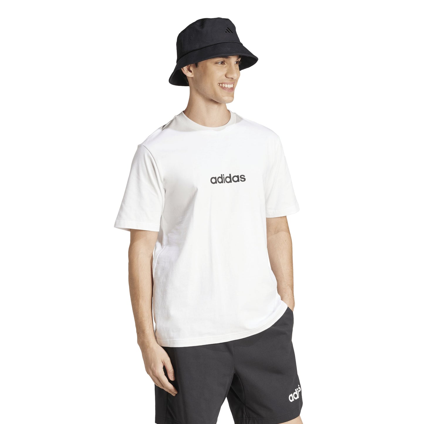 T-shirt Adidas M Lin SJ T White - JE9000 Bianco Nero | Stile Essenziale