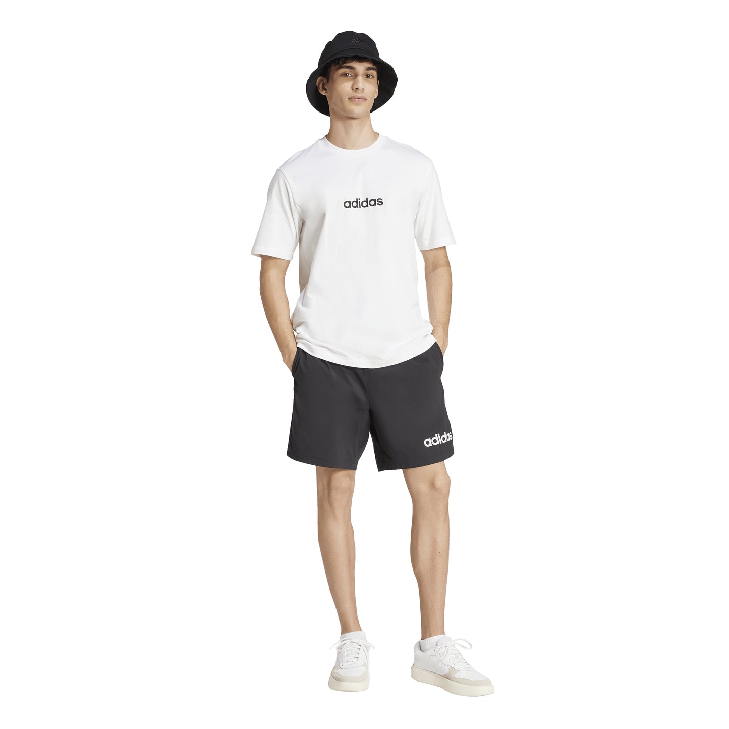 T-shirt Adidas M Lin SJ T White - JE9000 Bianco Nero | Stile Essenziale
