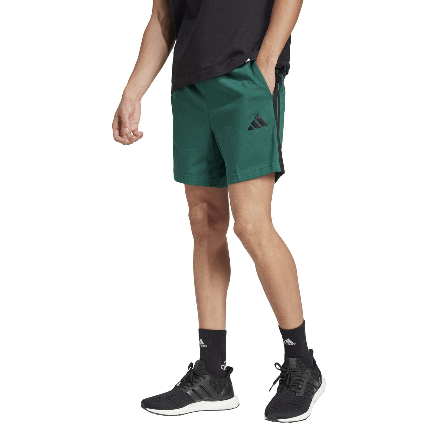 Shorts Uomo Adidas M 3S SJ 7 SHO - JF3680 Verde Nero | Comfort Estivo