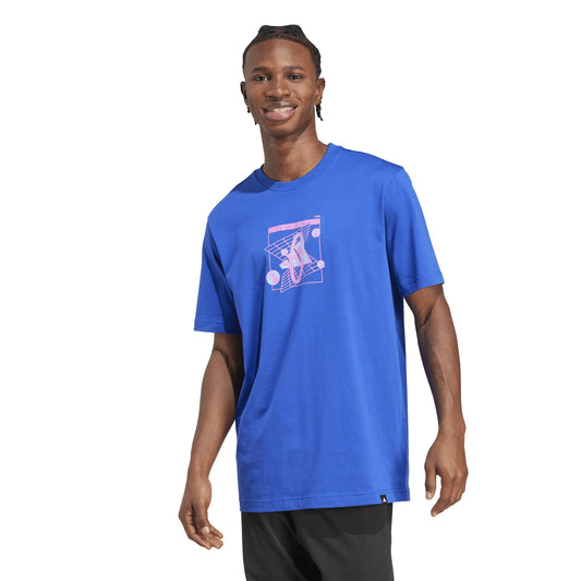 T-shirt Uomo Adidas M Retro T - JM6396 Blu Royal | Stile Retro-Futuristico