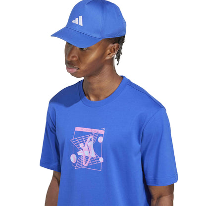 T-shirt Uomo Adidas M Retro T - JM6396 Blu Royal | Stile Retro-Futuristico